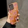 Niedliche rosa Schleife Handyhülle für iPhone 16 Pro Max Coque für iPhone 15 14 13 Pro Max 16e Magnetische Ledertextur Silikonhülle Abdeckung