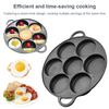 7 Hole Skillet Omelet Pan Iron Non-Stick Breakfast Maker Cookware Stuffed Pancake Pan Household Kitchen Restaurant Cookware