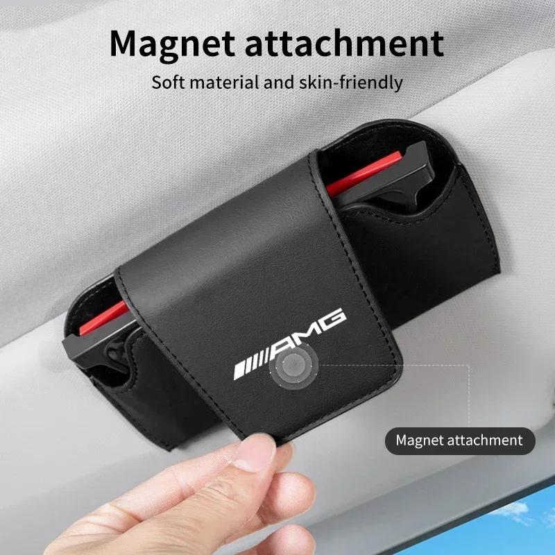 Držák na sluneční brýle do auta Pouzdro Box na brýle na sluneční clonu Pro Mercedes Benz AMG W204 W205 W203 W211 W201 W210 W108 W124 W190 W202 W212