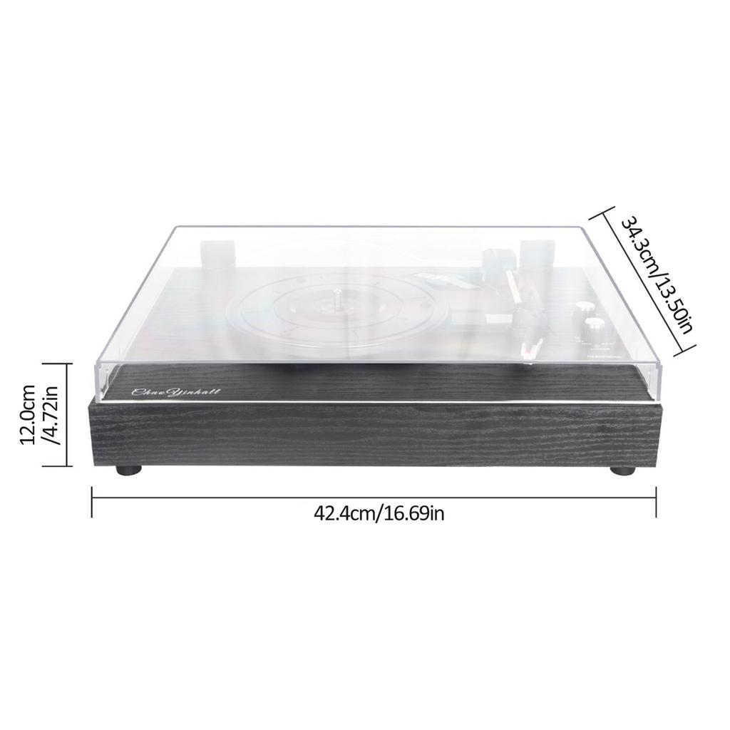 Records Turntable Record Player Built in Speakers Vintage Gramophone 3 Speed BT5.0 AUX in 3.5mm Output