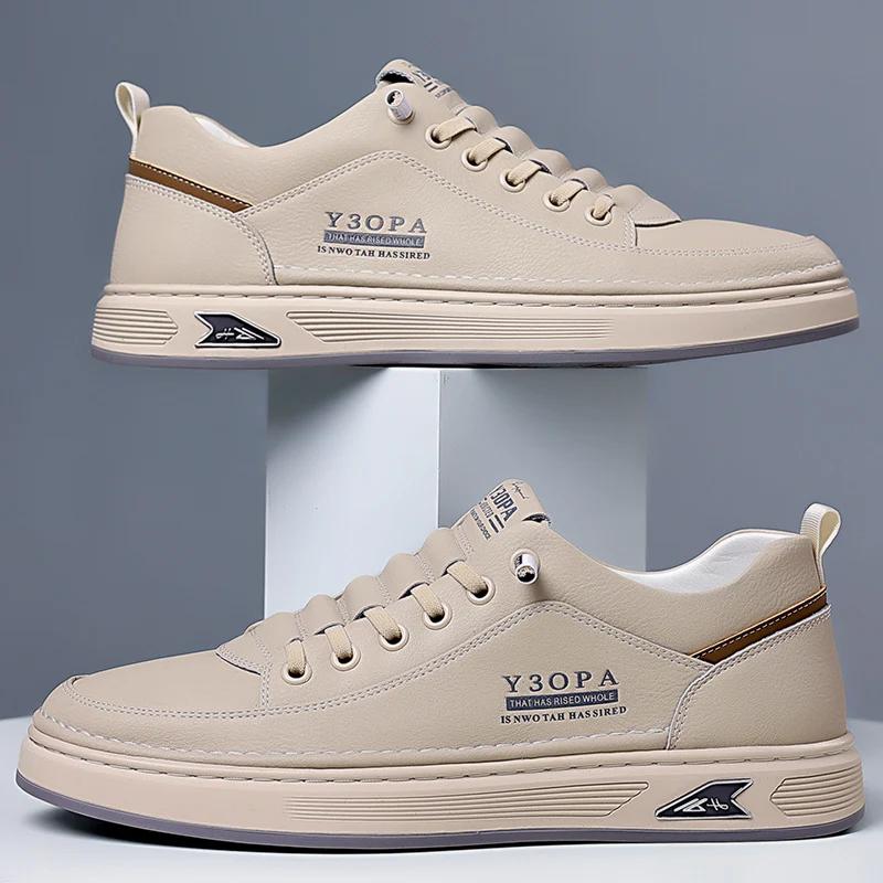 High Quality Men's Fashion Casual Leather Shoes Hot Sale 2025 New Classic Flat Brand Outdoor Sneakers Work Oxford Shoes Casuales