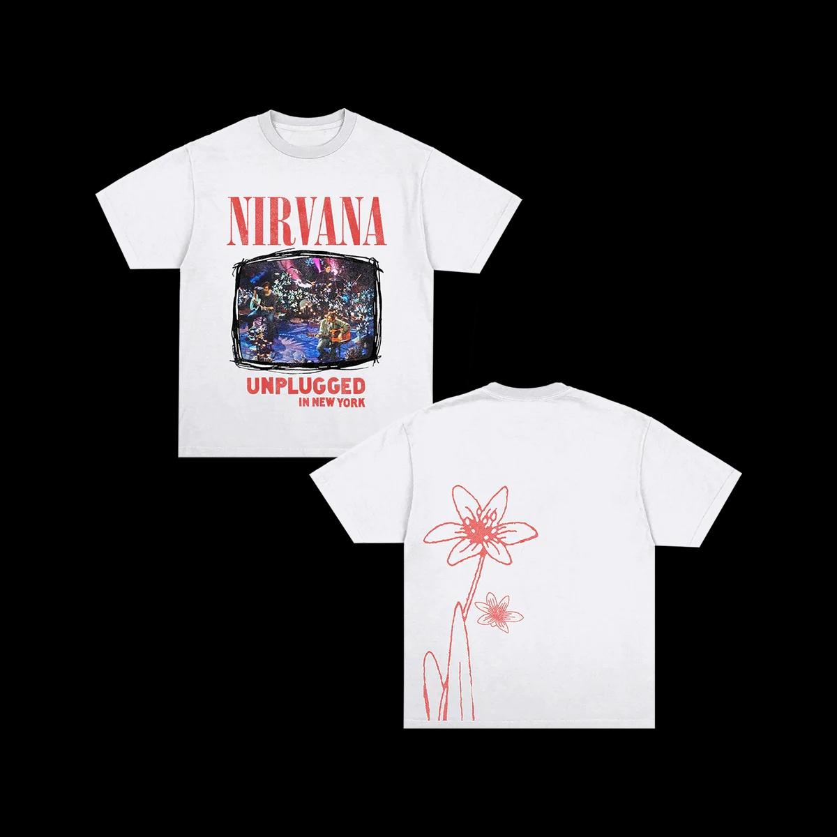 Rock Band Nirvana Y2k Tshirt Unisex And Unisex Summer Gothic Retro Clothing Fashion Casual Round Neck Short Sleeved Tee Streetwear S