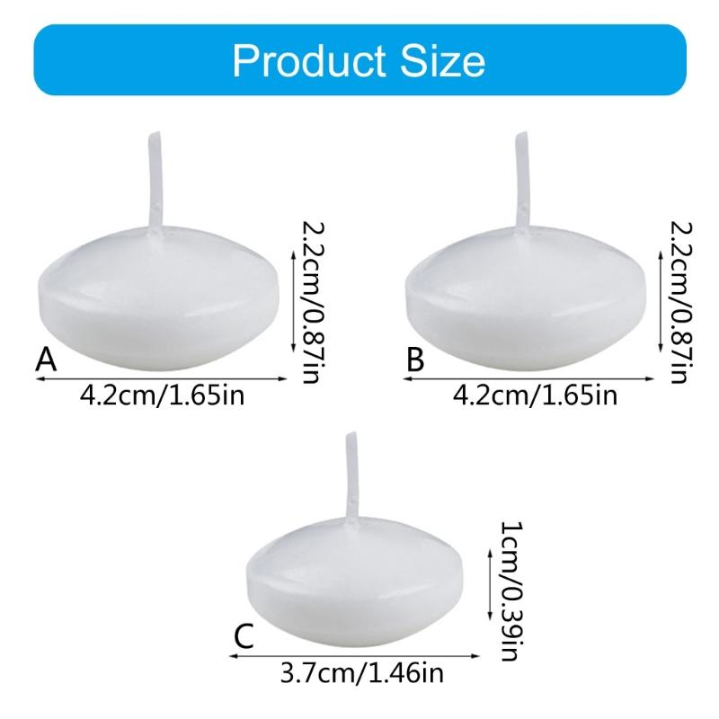 White Floating Candle, Unscented SoyWax Waterproof Tealights for Pool, Spa, Bathtub Decoration, 3.5-4 Hour Burn Time