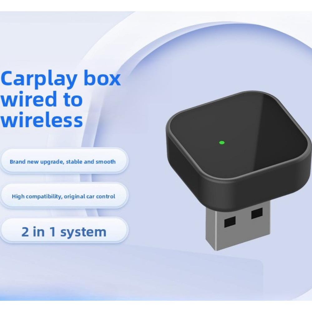 Short Wireless CarPlay Box Plug and Play Convert Wired To Wireless CarPlay for iPhone Android Auto