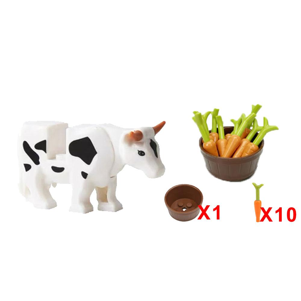 Città Animale Zoo Fattoria MOC Mattoncini Porco Pollo Pecora Coccodrilli Panda Delfino Elefante Gorilla Frutta Aquila Mattoncini Giocattoli A012