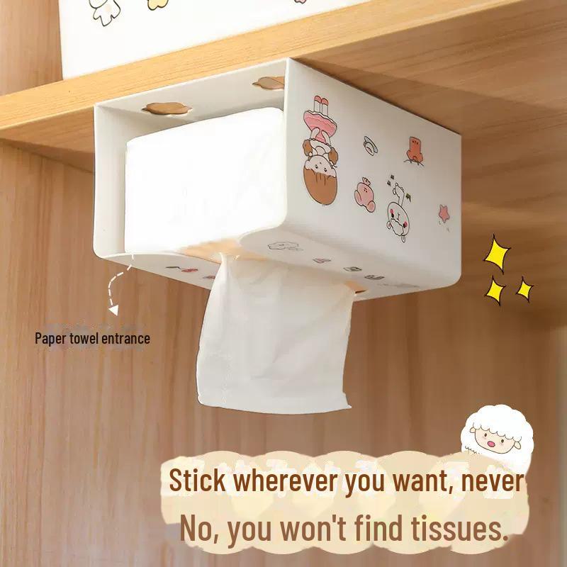 Sleek Wall-Mounted Punch-Free Tissue Box