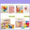 Wooden Puzzle Toy For Kids With 7piece Russian Brain Teaser And Shape Sorting