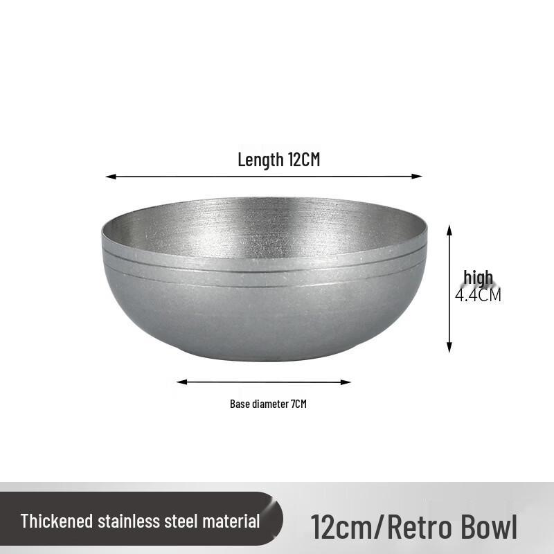 ZISIZ Stainless Steel Retro Divided Serving Dish, 12cm, Set of 2