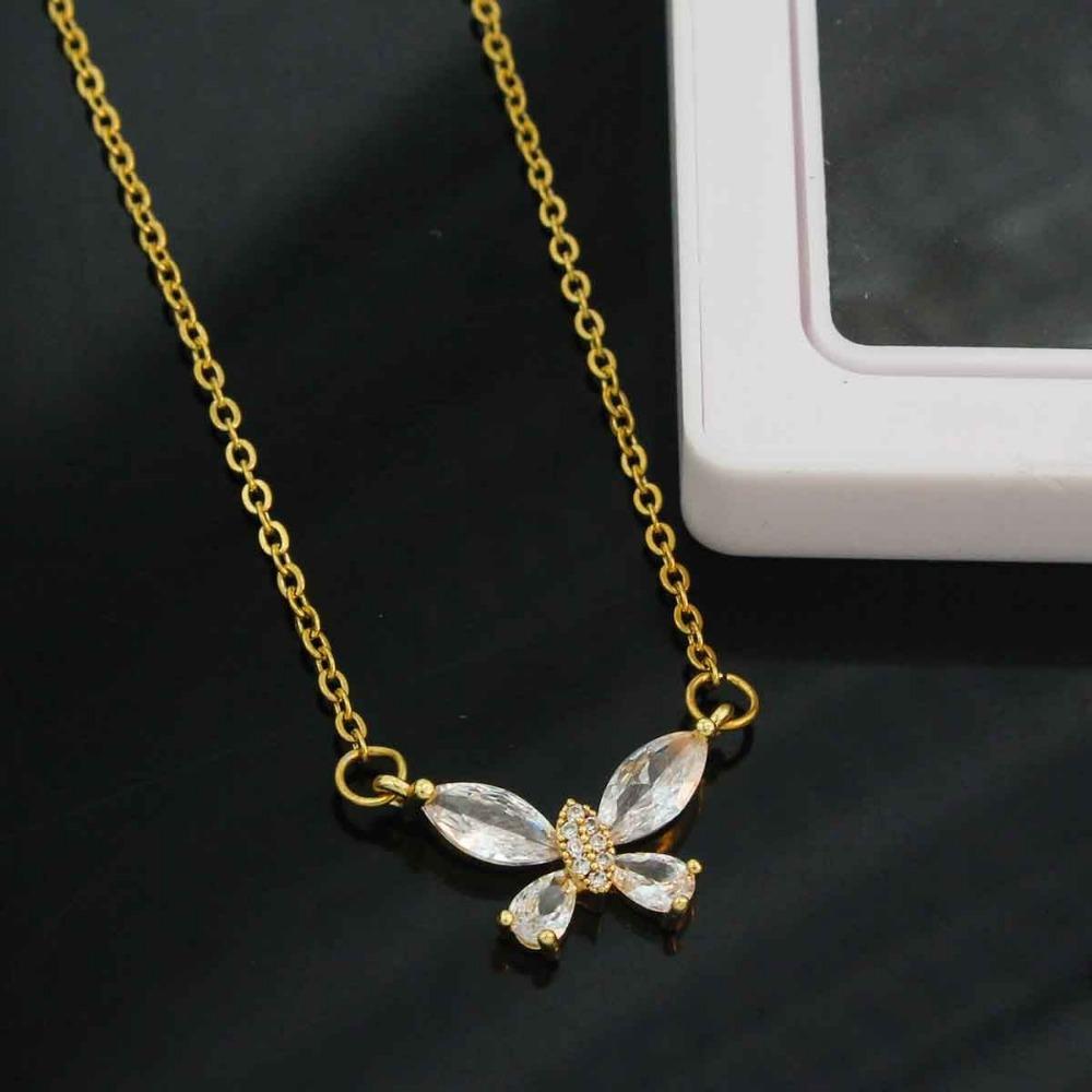 Necklace Women Do Not Fade Summer Small Cute Temperament Titanium Steel Necklace Versatile High-end Jewelry Simple Collarbone Chain