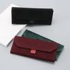 Fløjls Trekantet Foldbar Brilleetui Elegant Solbrilleetui Blød Læsebrilleæske Kreativ Trykbestandig Brilleæske