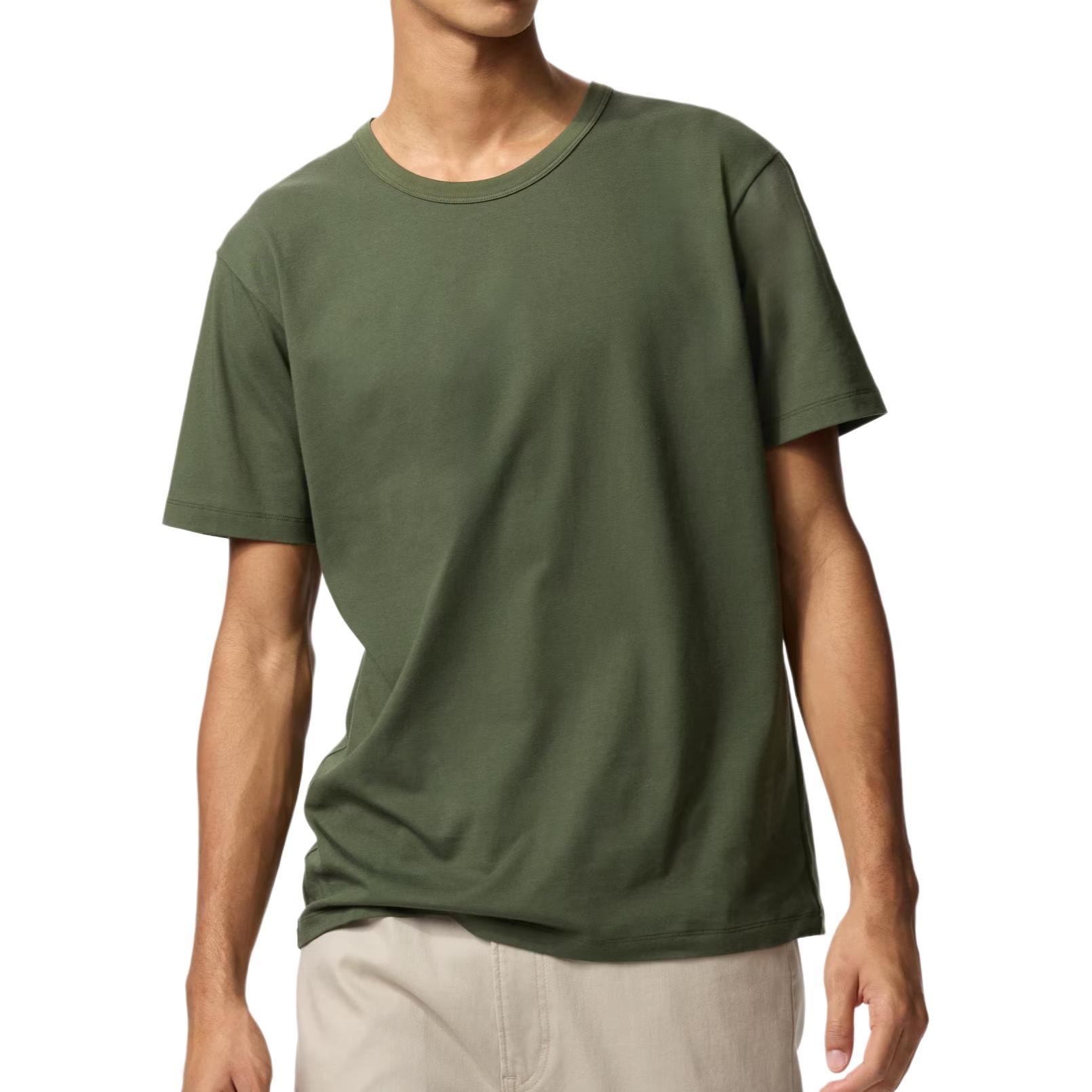 UNIQLO AIRism Cotton T-Shirt Olive Men s 474244-57 M