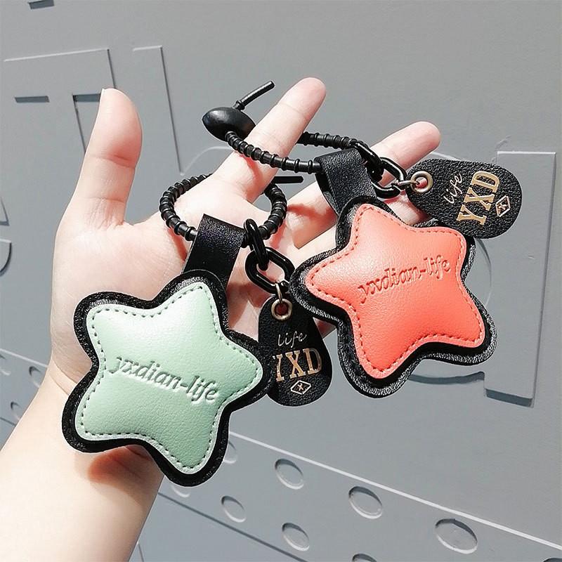 Leather Adorable Star Keychain With Multiple Colors Great For Gifts Parties And