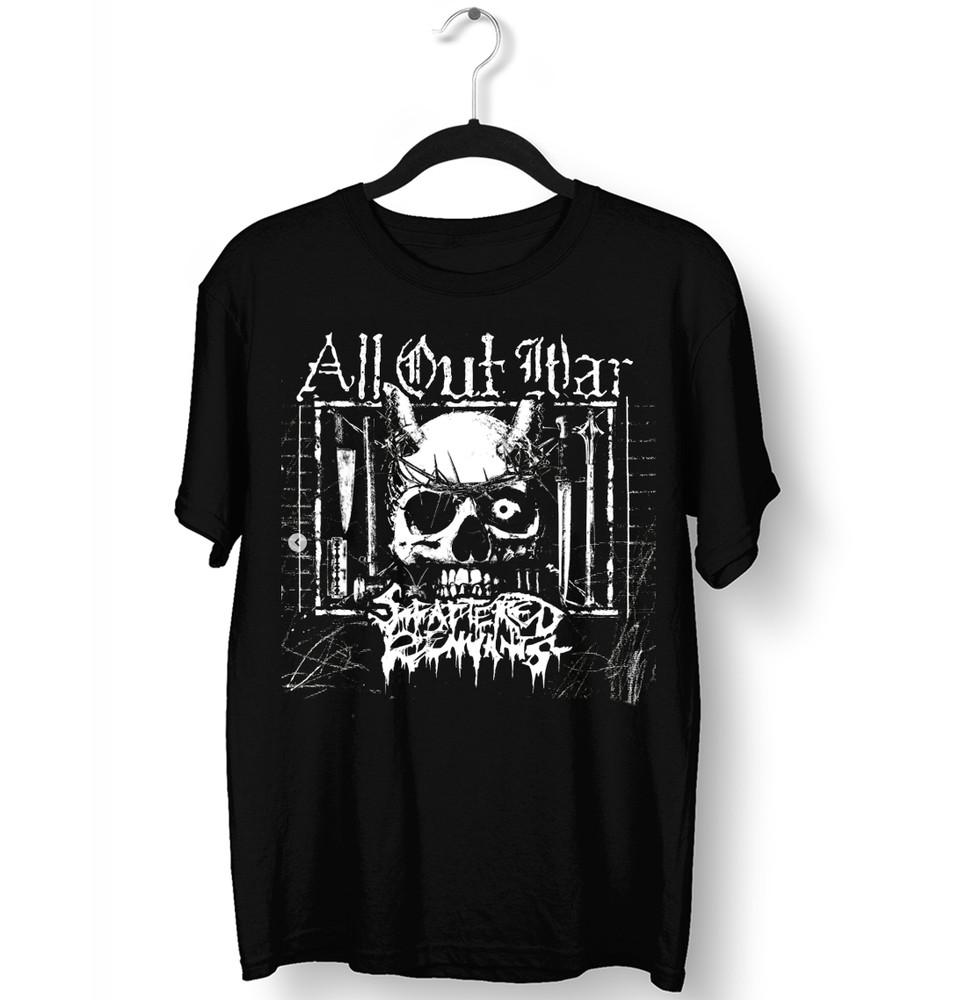 All Out War Band Poster Tour Tee Shirt Black Unisex S-5XL 1P0267 Unisex T-Shirt S