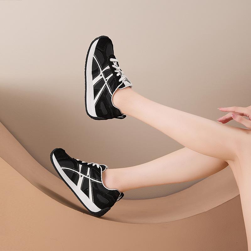 2025 Early Autumn New Forrest Gump Shoes Women's Casual Sports Dad Shoes Women's Platform Leather Breathable Comfortable Retro Jogging