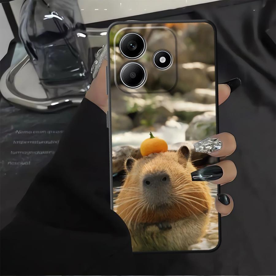 Cute Capybara Case for Xiaomi Redmi Note 10 9 8 Pro 11 13 12 Pro Plus 11S 10S 9s 12S Soft Back Phone Cover