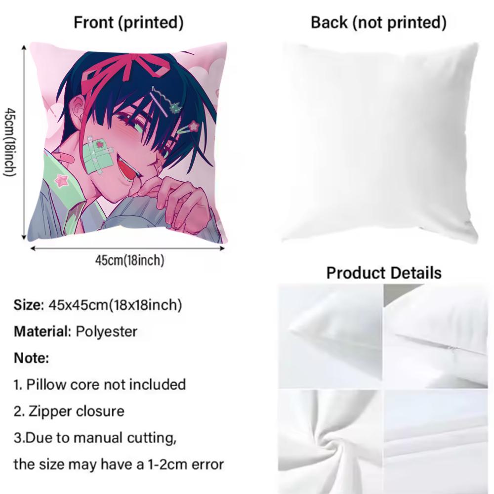 A-Alien Stage Anime Cushion Cover Premium Comfort Reversible Pillow Cove -Two In One Design For Any Room & Car Interior