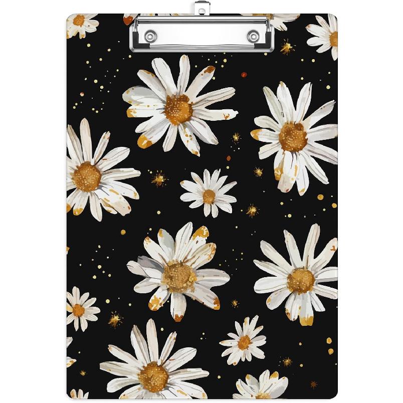 Leaves and Rainbow Plastic Clipboards,Cute Fashion Clipboard Decorative 8.5" x 12.5"Standard A4 Size Clipboards,Acrylic Clipboard for Teacher,Social