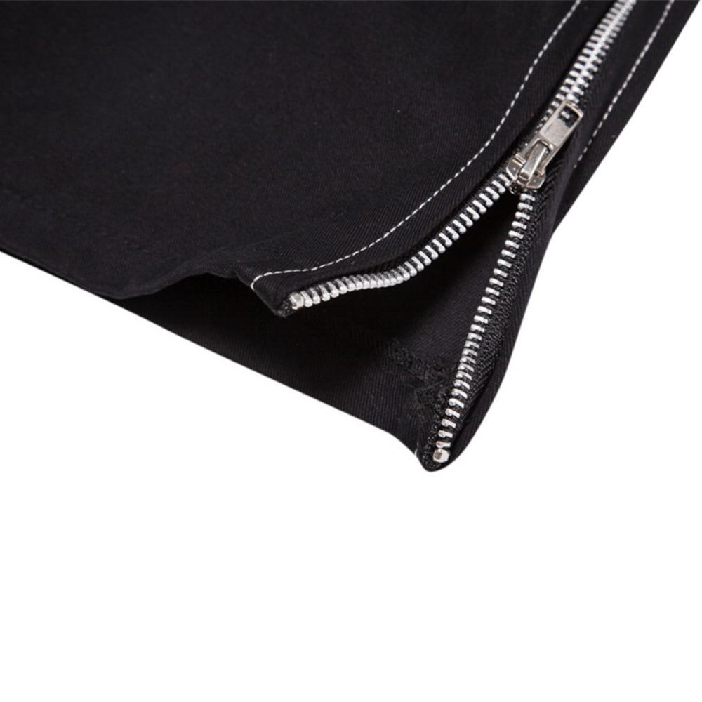 2025 Men's Hip Hop Rock Punk Gothic Pants Cotton Casual Pants Buckle Zip Chain Strap Trousers Men Streetwear Daily Cargo Pants