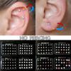 Crystal Round Shape Magnetic Fake Earring Studs No Piercing Gift For Friend Stimulating Acupoints