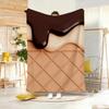 Cute Cartoon Chocolate Throw Lightweight  Flannel Blanket Soft Skin-Friendly For Summer Cooling