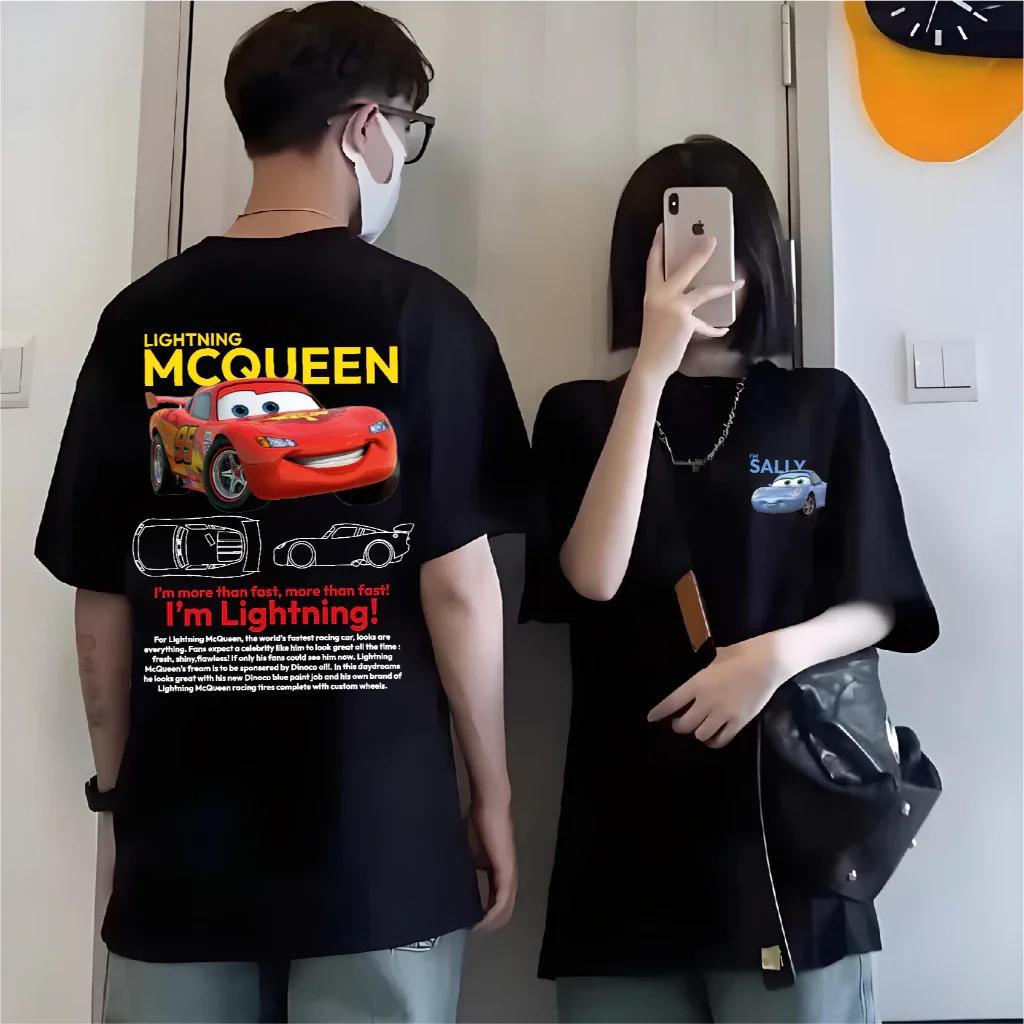 Summer Funny Sally Im Lightning Mcqueen Car Men Women Tee Tops Cotton Clothing Love Gift Cotton Printed Couple Tshirt