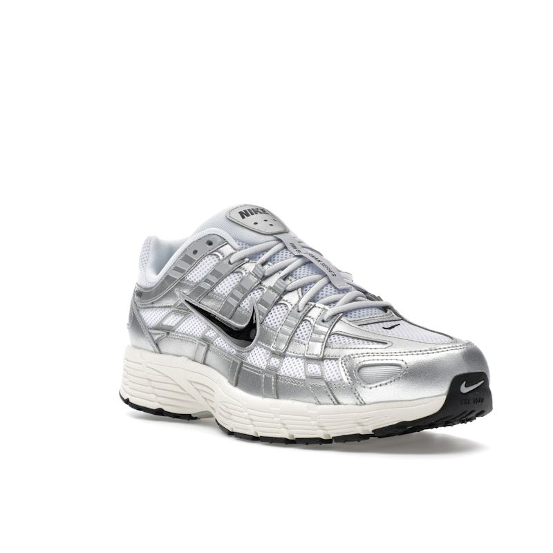 Nike P-6000 Metalické Plochá Stříbrná Unisex Tenisky Bílá Metalická-Stříbrná Černá CD6404-105