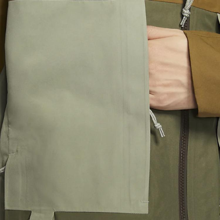 Nike ACG Series Gore-Tex Zip-Up Hooded Colorblock Jacket Men Outerwear Tawny-Brown CV0635-242