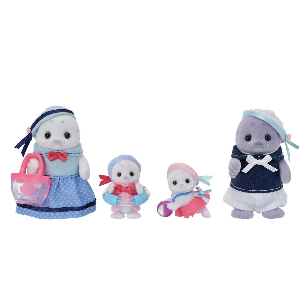 EPOCH Sylvanian Families Seal Family Dolls (FS-51) - ST Mark Certified, Ages 3 and Up, Toy Dollhouse