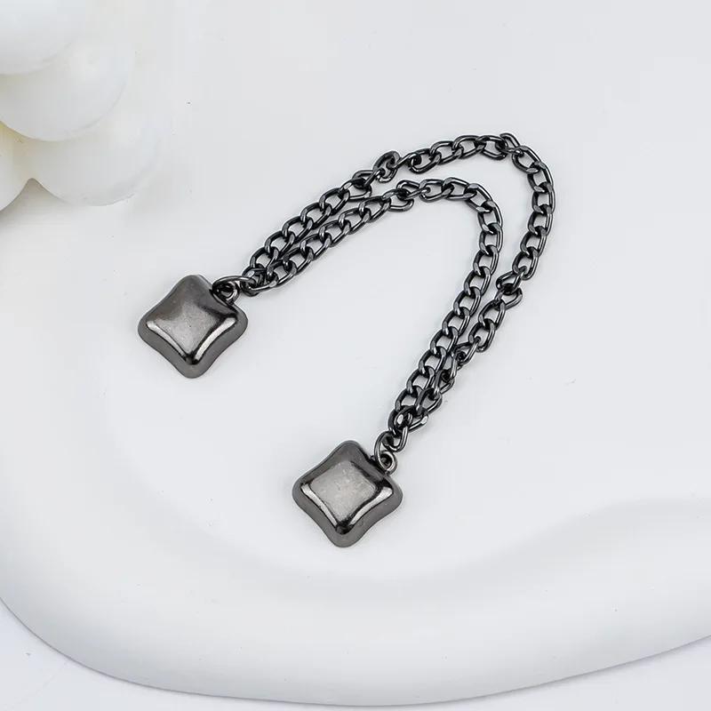Multi-Function Magnetic Clothing Clip with Chain Metal Buttons Clip Clothes Scarf Trouser Legs Cuff Fixing Magnet Buckles