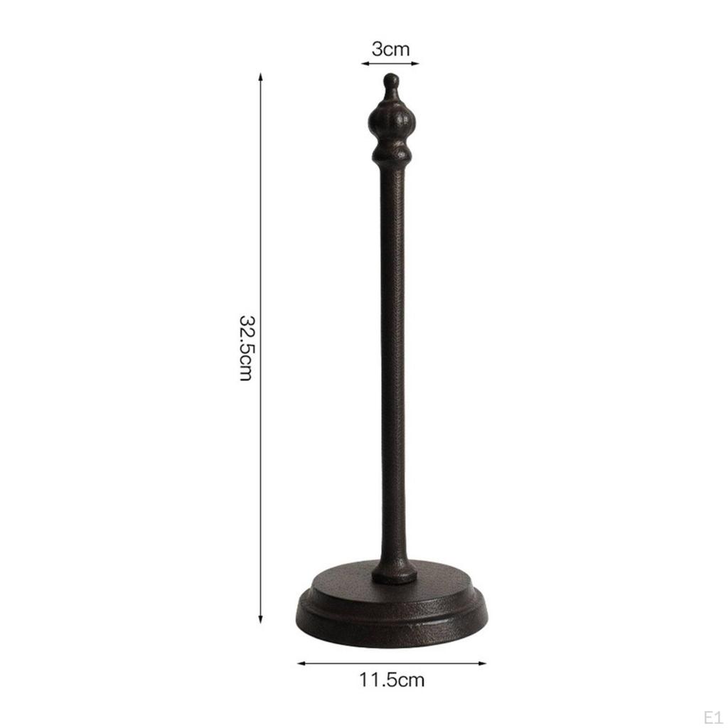 Paper Towel Holder Creative Design Cast Iron Stand Retro Roll for Countertop,