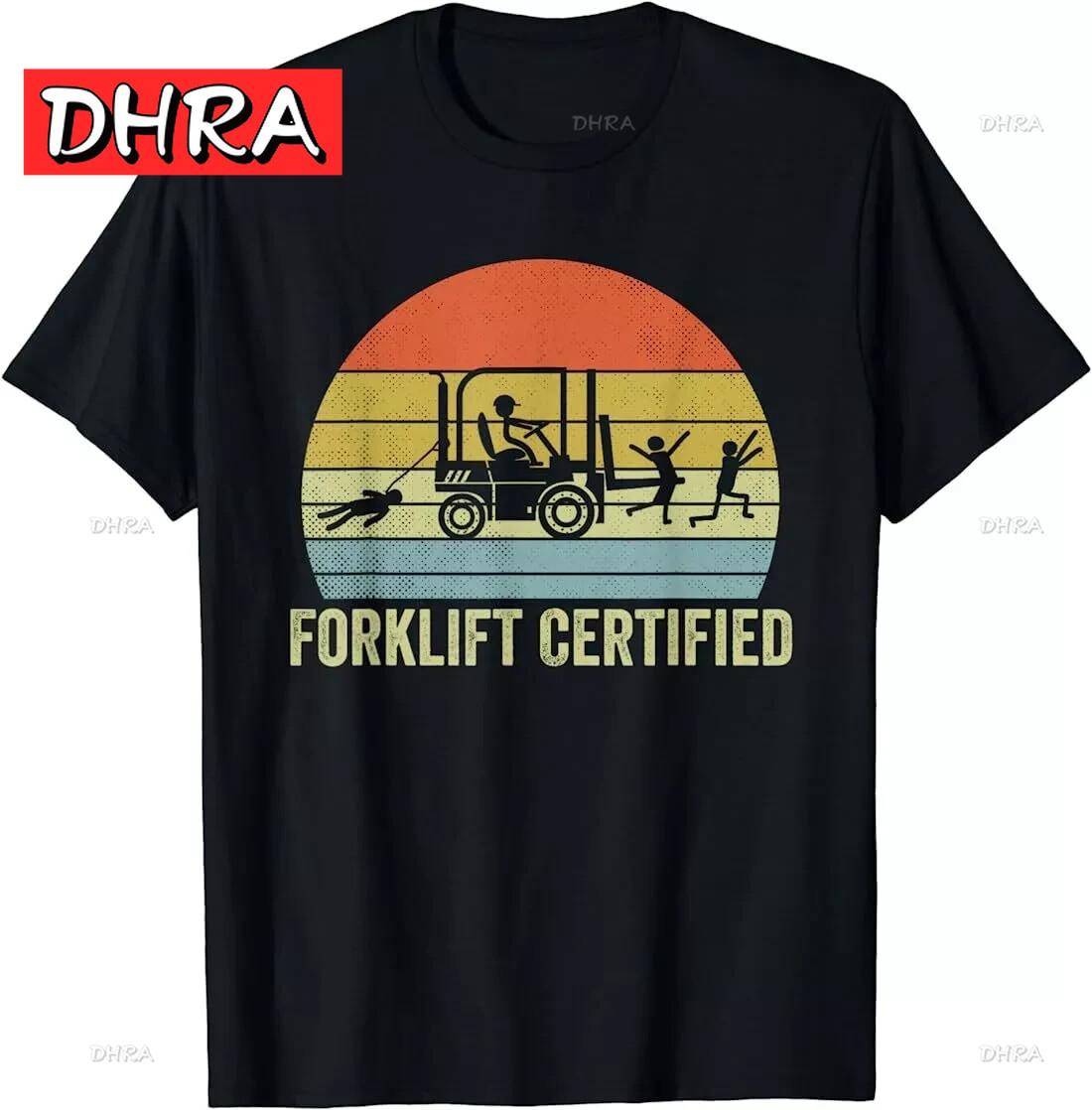 

Funny Forklift Operator Forklift Certified Retro Vintage T-Shirt Feminine Lightweight Bright Cool Shirt Streetwear Athletic 4XL