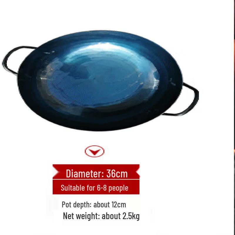 Wutuo Hand-Forged Wrought Iron Double Handle Wok