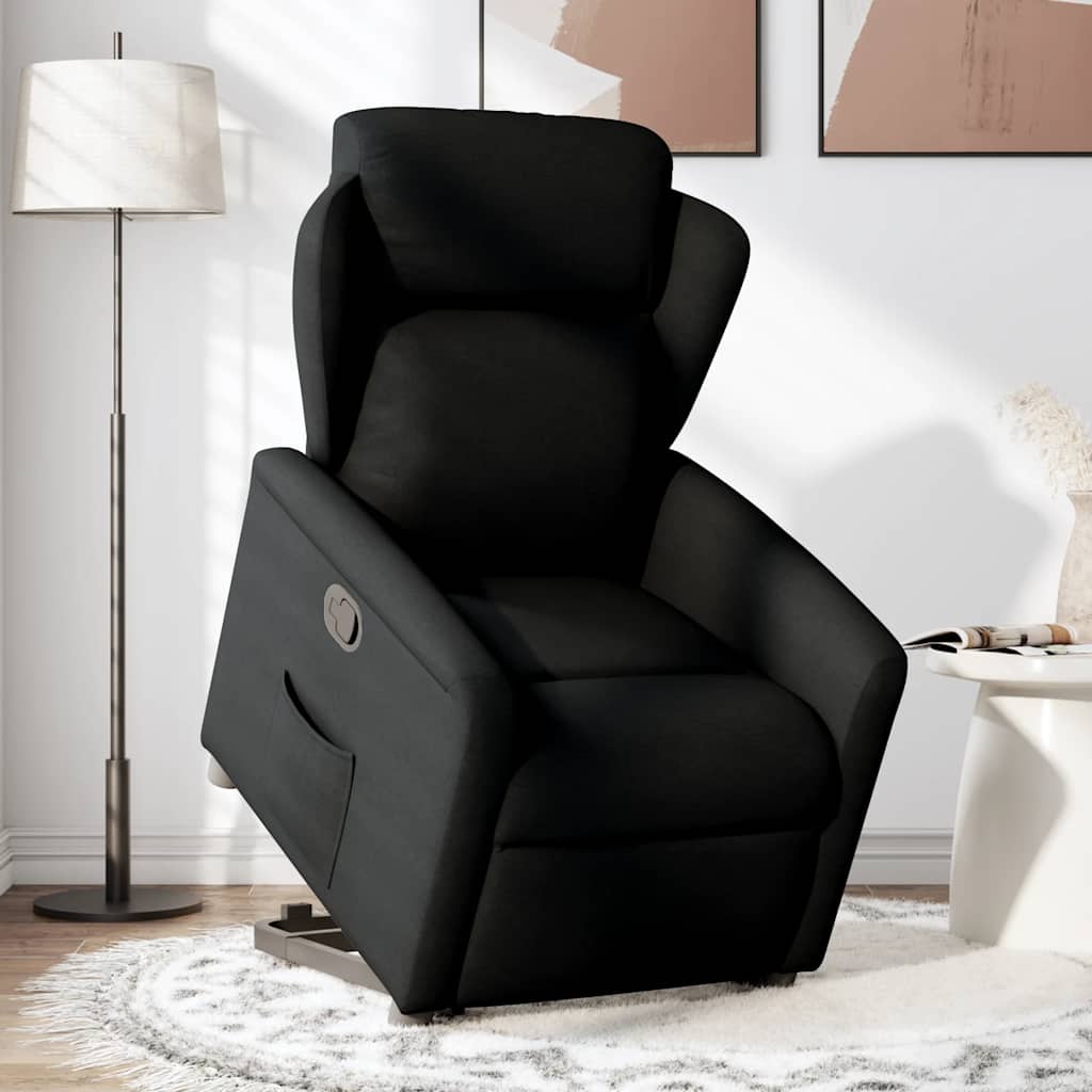 Recliner with Rising Aid Black Fabric