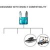 5Pcs Copper Core Fuses Adapter Set 15A/20A Selection Mini Size Design Secure Power Connection for In Car Device Chargers