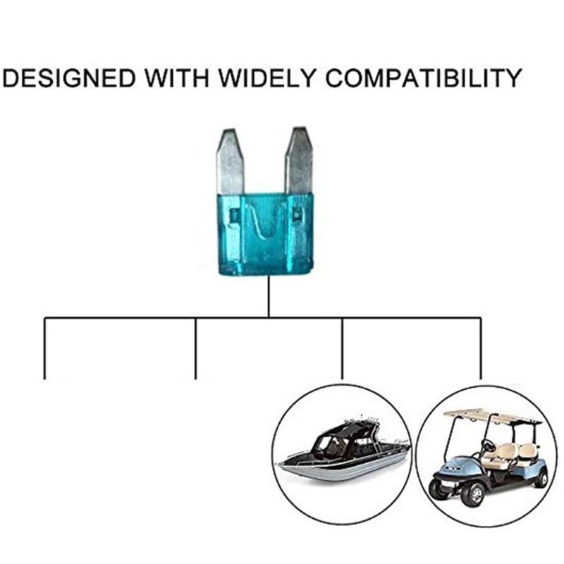 5Pcs Copper Core Fuses Adapter Set 15A/20A Selection Mini Size Design Secure Power Connection for In Car Device Chargers