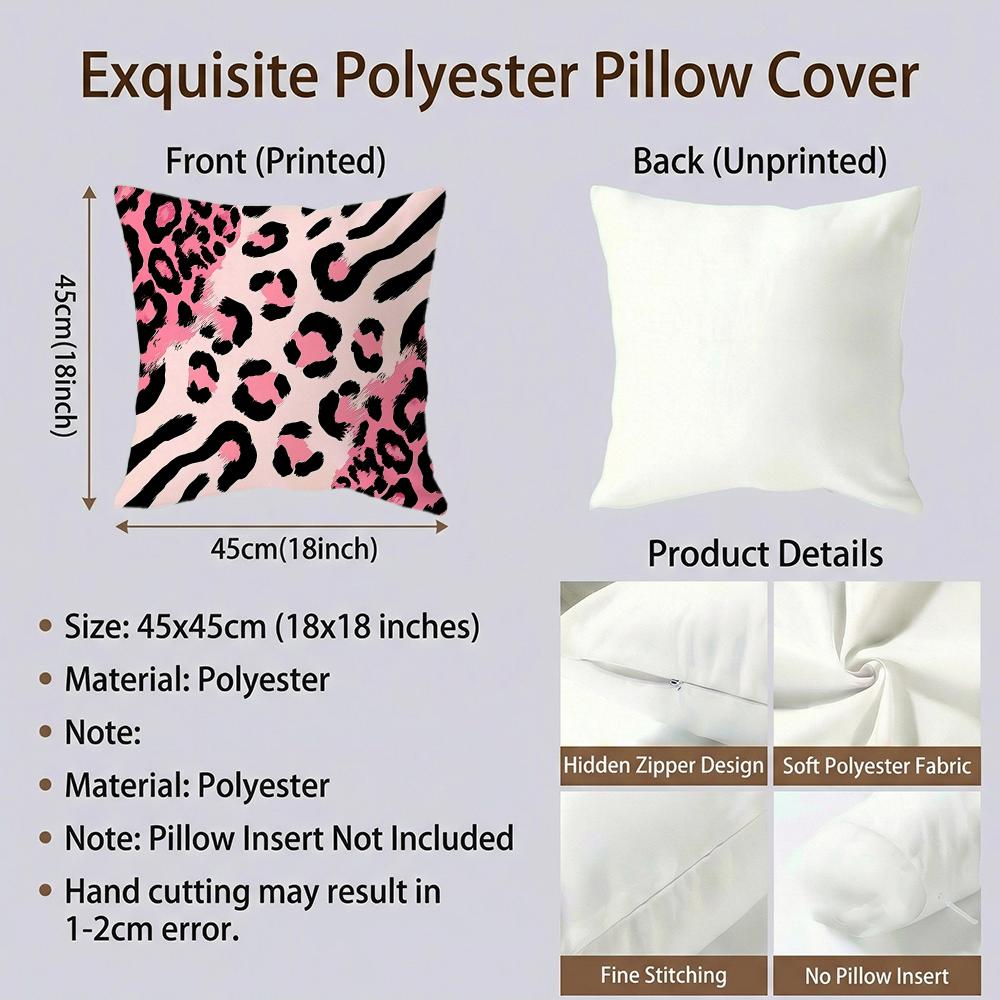 Art Outline Leopard Cushion Cover Cushion Cover Set 4Pcs 50X50 45X45 40X40 Pillowcase Decorative Sofa Home Decor
