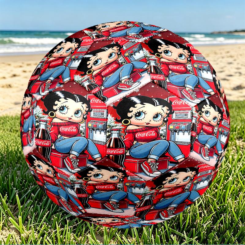 Sexy Doll Print Size 5 Soccer Ball, PU Wear Resistant Football for Match Training and Daily Practice, Birthday Gift for Soccer Fans