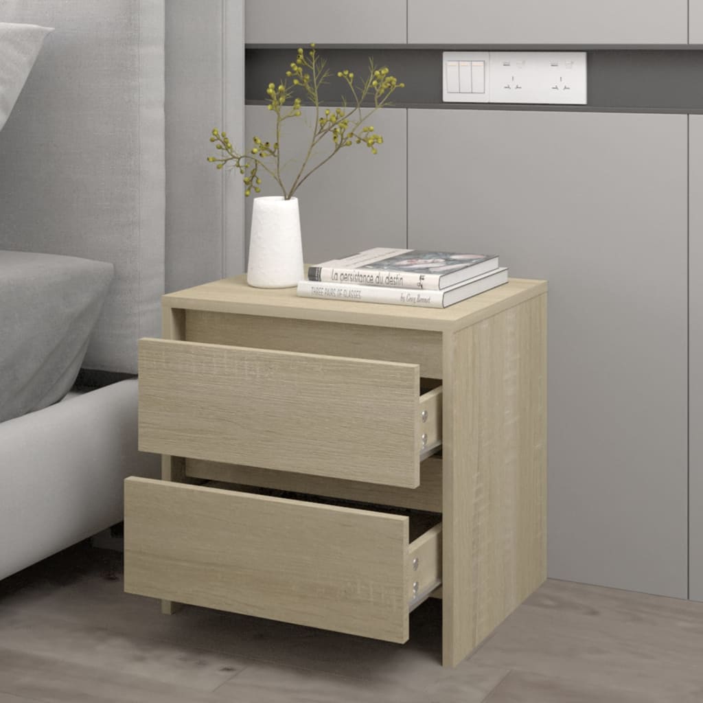 Nightstand Sonoma Oak Finish 45 x 34.5 x 44.5 cm Particleboard