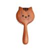 Sandalwood Airbag Cushion Comb Kit: Cute Kitten Design, Ring Stud, Wood Head, Meridian Massage - Perfect Gift