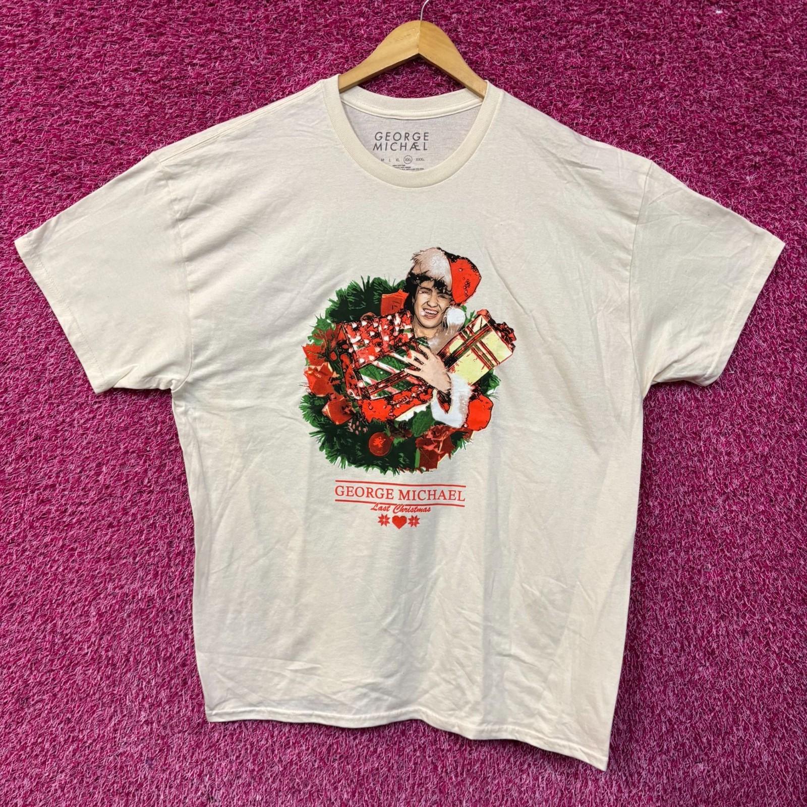 George Michael Last Christmas Portrait T-Shirt XXL M