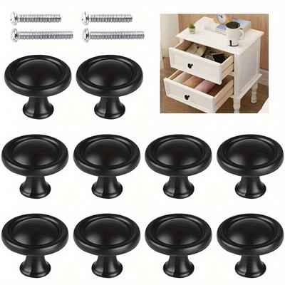 20pcs Cabinet Knobs, Matte Black Cabinet Knobs for Drawer Dresser Knobs, Closet Door Knobs, with Screws