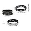 Bracciale Punk Multi-Strato con Borchie e Catena a Spillo, Ecopelle e Decorazione Metallica, Accessorio Unisex Stile Street