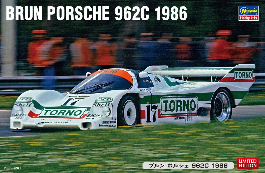 Hasegawa Brun Porsche 962C 1986 Plastic Model 20455 1/24