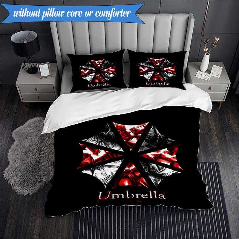 Umbrella Symbol 3pcs K-pop Music Group Bedding set,Ideal for Bedroom, Dormitory,Including Duvet Cover And 2pcs Pillowcases,Fan Gifts