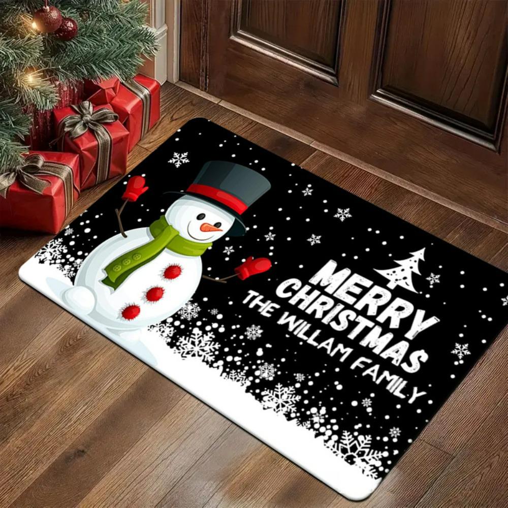Christmas Holiday Welcome Rug Doormat Festive NonSlip Door Rug for Living Room Bedroom Kitchen Entrance Home Seasonal Decor