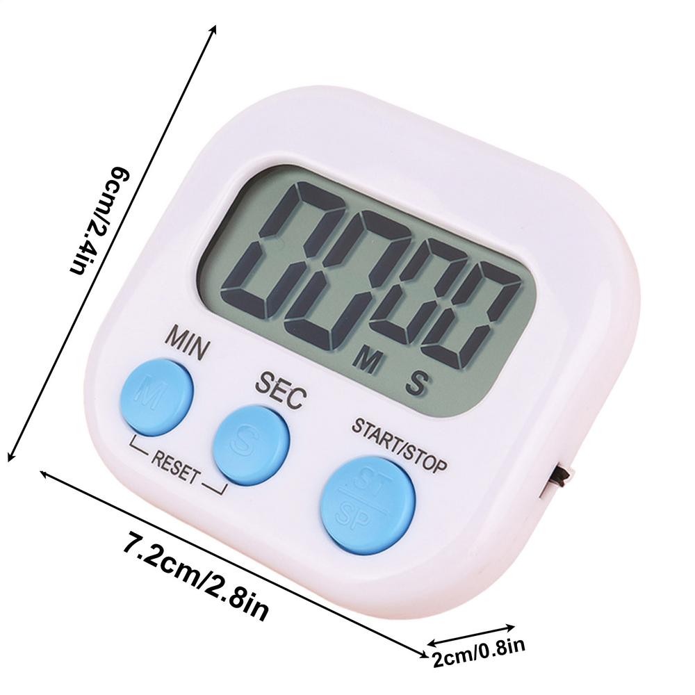 Kitchen Timer Small Digital Timer Magnetic Cooking Digital LED Display Countdown Timer Portable Cooking Classroom Timer белый