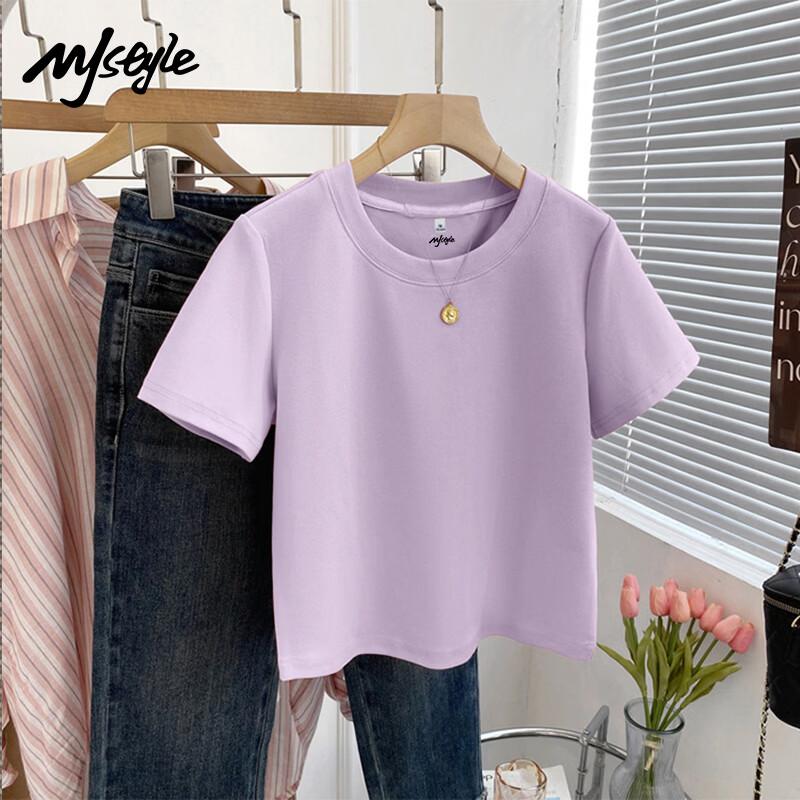 MJ STYLE Women's Pure Cotton Short Sleeve T-Shirt