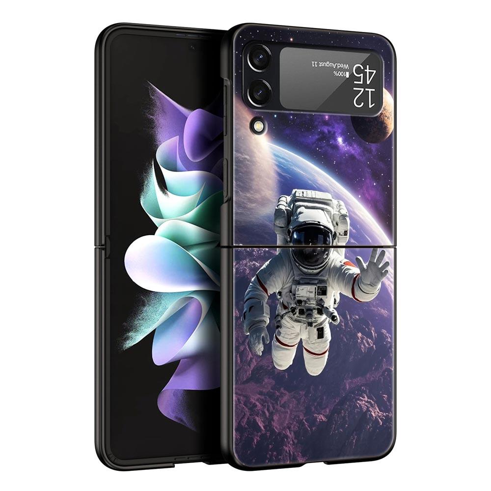 Starry Sky Universe Fashion Phone Case For Samsung Galaxy Z Flip3 Flip4 Flip5 Case Shell For Z Flip 3 4 5 6 7 Hard Folding Cover
