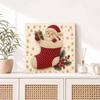 Pearl painting Christmas Santa Claus stocking art kit handmade DIY holiday home decor wall art painting