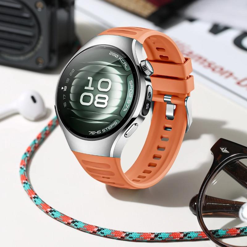 Original Silicone Strap For Huawei Watch 5 42MM No Gaps Rubber Sport Band For Huawei Watch 5 46mm Business Quick Release Band